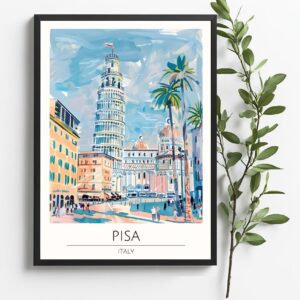 pisa italy poster