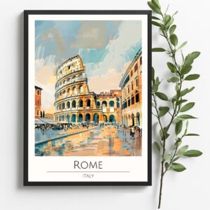 Ancient Roman ruins like the Colosseum and Roman Forum