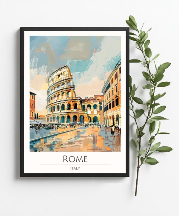 Ancient Roman ruins like the Colosseum and Roman Forum